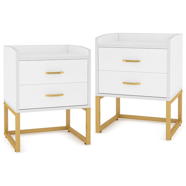Everly Quinn Mykhel Steel Nightstand & Reviews Wayfair